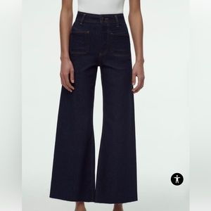 Zara high waisted sailor straight jeans- size 8